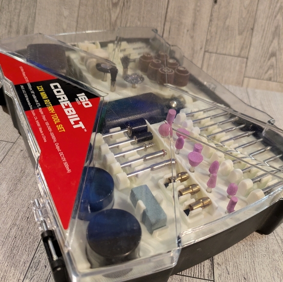 160-Piece 12V Mini Rotary Tool Set - Black and Red - Picture 9 of 9